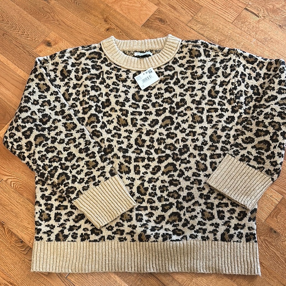 American Eagle Leopard Print Sweater